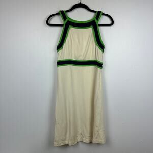 Lilly Pulitzer Womens Empire Waist Sleeveless Shift Cream/Navy/Green Dress 2